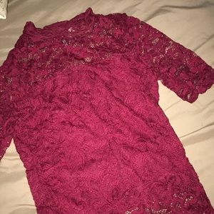 Cute burgundy lace shirt H&M divided